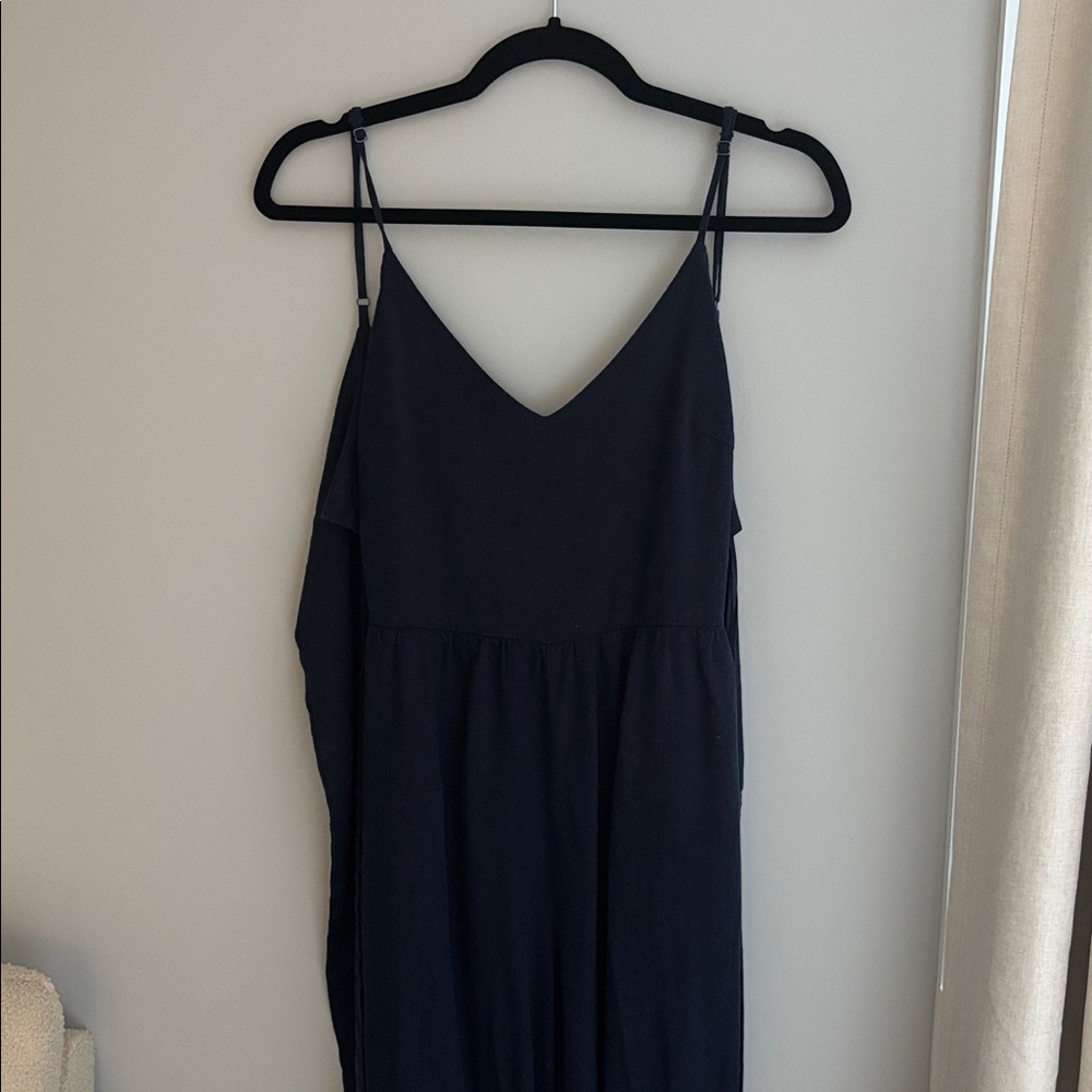 Francesca’s Navy Audrey Parks Jumpsuit